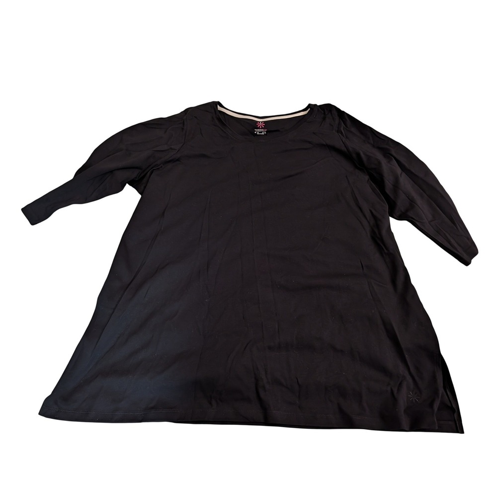 Isaac Mizrahi Live Essentials Pima Cotton 3/4 Sleeve Tunic Top Set 3X Basics - Picture 8 of 12